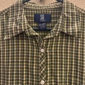 SO Olive Checkered Casual Shirt